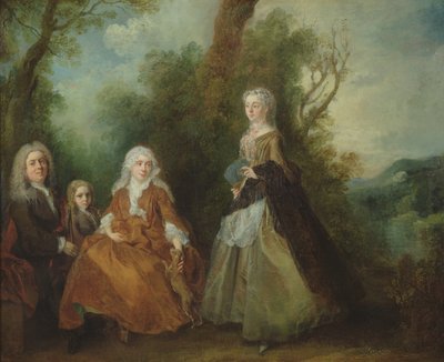 Family in a Park by Nicolas Lancret